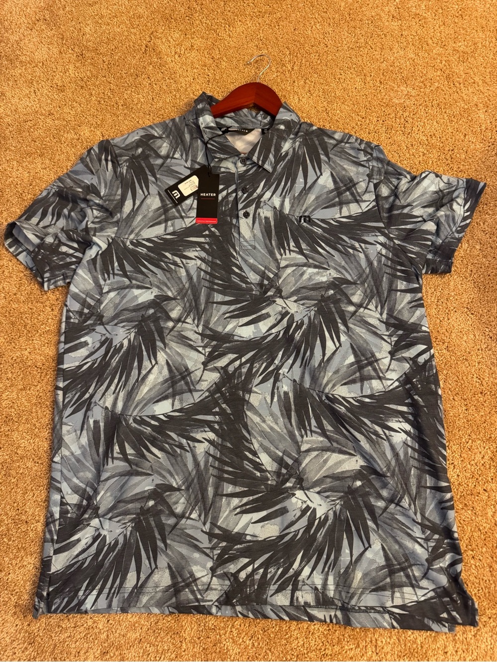 Travis Mathew Blueish color golf shirt NWT size 2XL